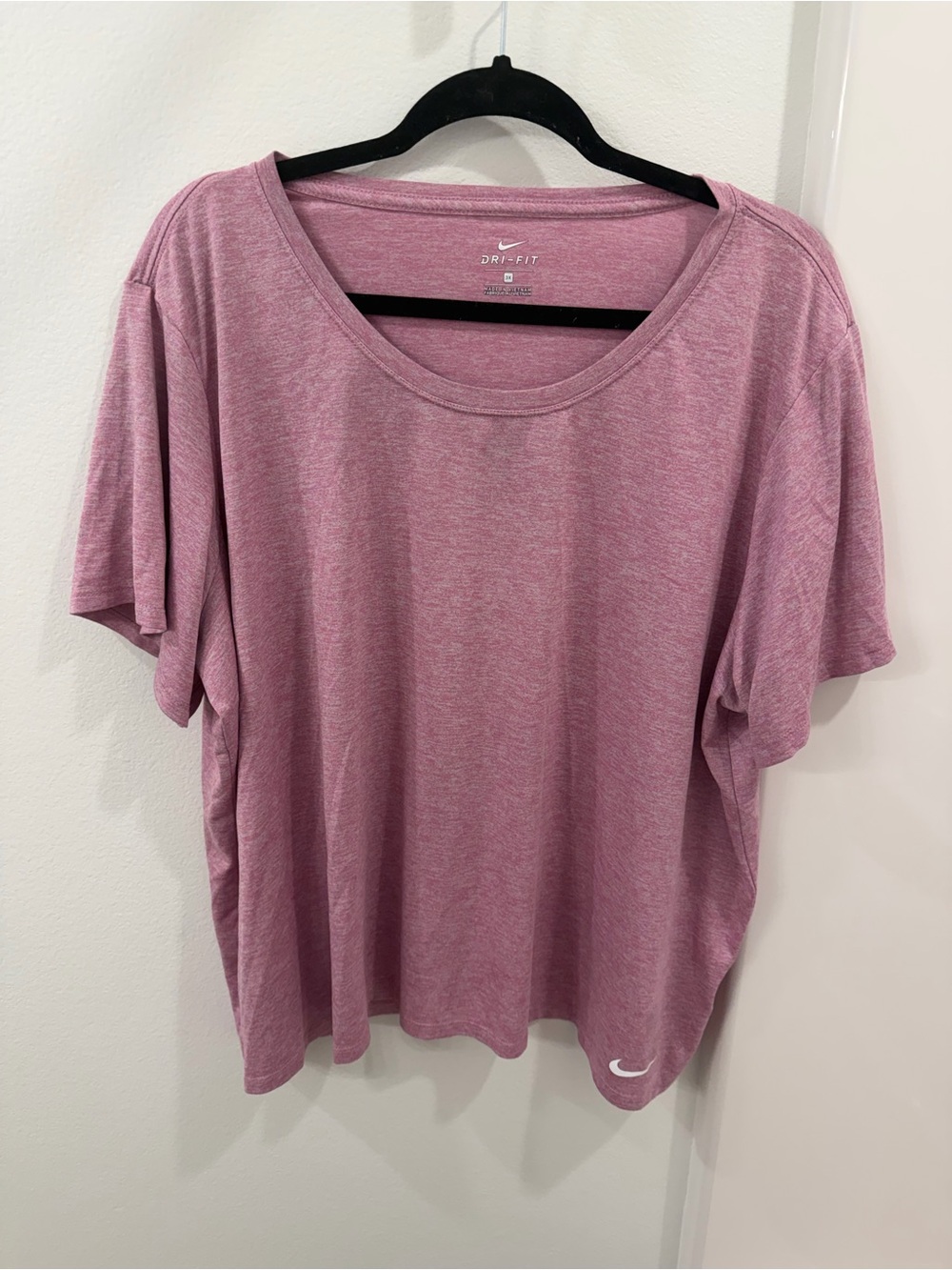 Nike Pink Heather Short Sleeve Dri-FIT Tee